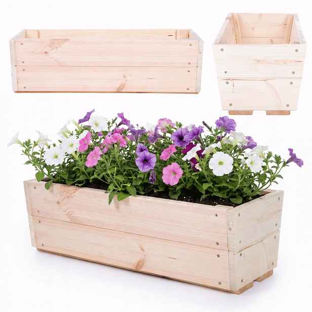 Květináč dřevěný na parapet květináč květináč květináč 19x60x30