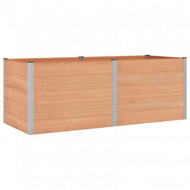 vidaXL Zahradní vyvýšený záhon Hnědá 250 x 100 x 91 cm WPC a hliník