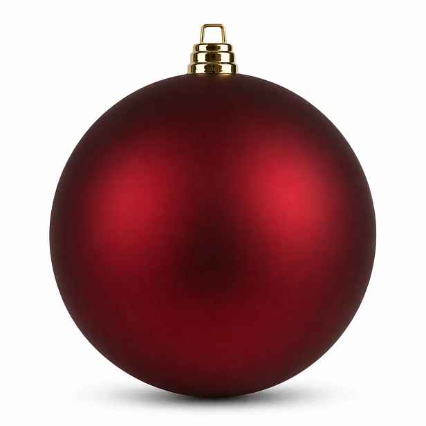 Velká vánoční koule 30 cm, tmavě červená, matná, UV