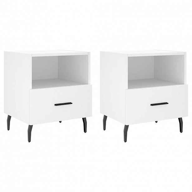 vidaXL Noční stolky 2 ks bílé 40 x 35 x 47,5 cm kompozitní dřevo