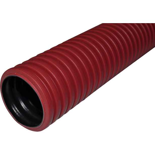Chránička korugovaná pevná Fränkische Kabuflex červená 75 mm 6 m