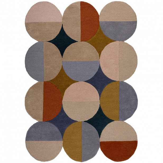 Flair Rugs VLNĚNÝ KOBEREC, 200/290 cm modrá, rezavá