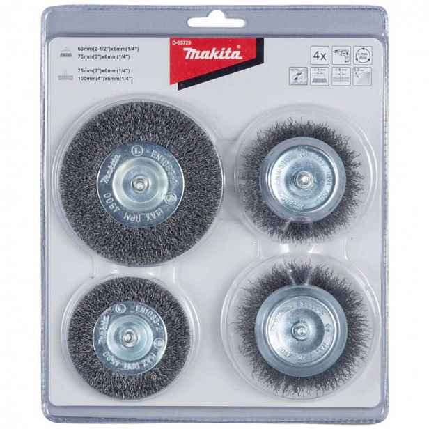 Makita - 4dílná sada brusných kartáčů D-65729