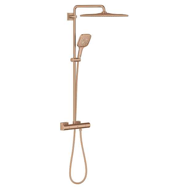 Systém sprchový termostatický Grohe Rainshower SmartActive 310 Cube kartáčovaný Warm Sunset