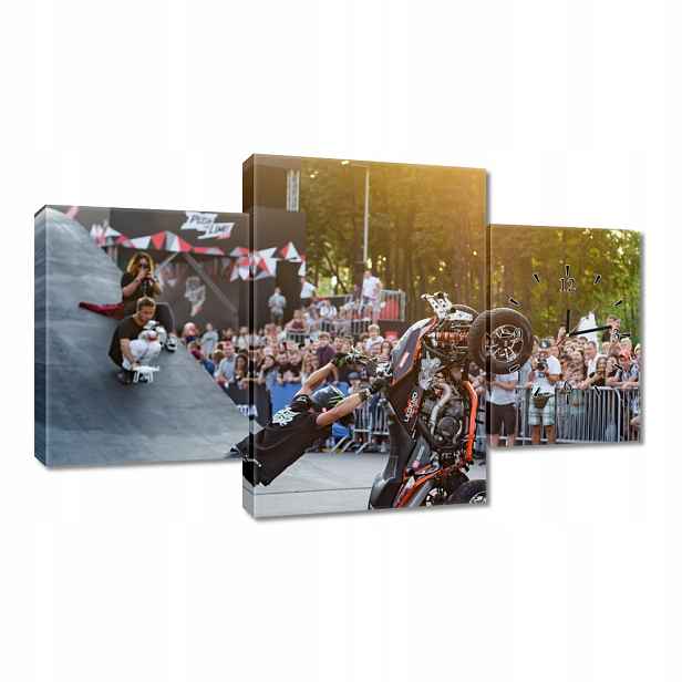 Nástěnné hodiny 100x60 Quad Čtyři kolečka Terén