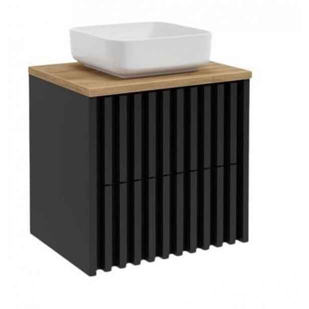 Koupelnová skříňka pod umyvadlo SAT Delano 60x56x45 cm černá DELANO60ZCDE