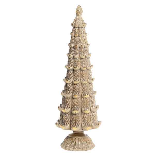 Latté mosazný antik dekorační vánoční stromek Willon - Ø 10*35 cm Chic Antique
