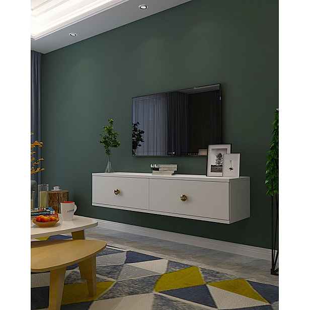 TV stolek Zuzu 120 - White, Gold
