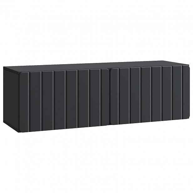 vidaXL Nástěnná TV skříň 98 x 31 x 30 cm Černá Kompozitní dřevo