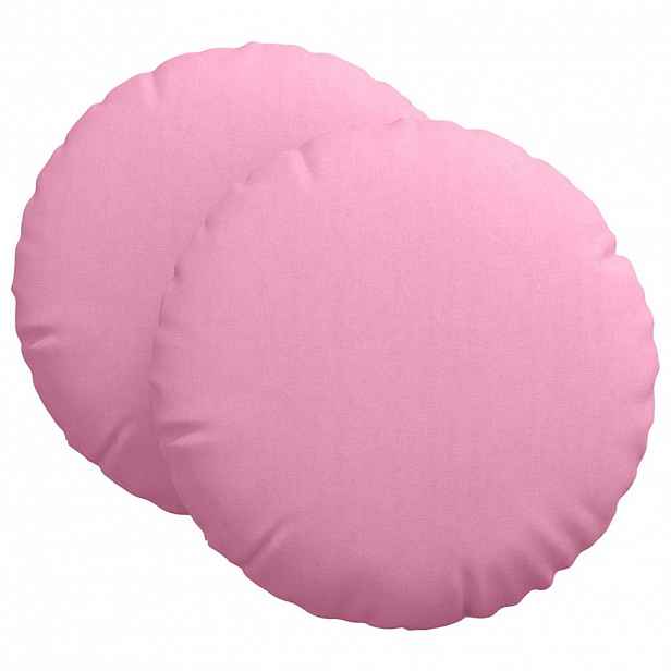 vidaXL Polštáře na sedadla 2 ks Textil Růžová Ø80 x 29 cm