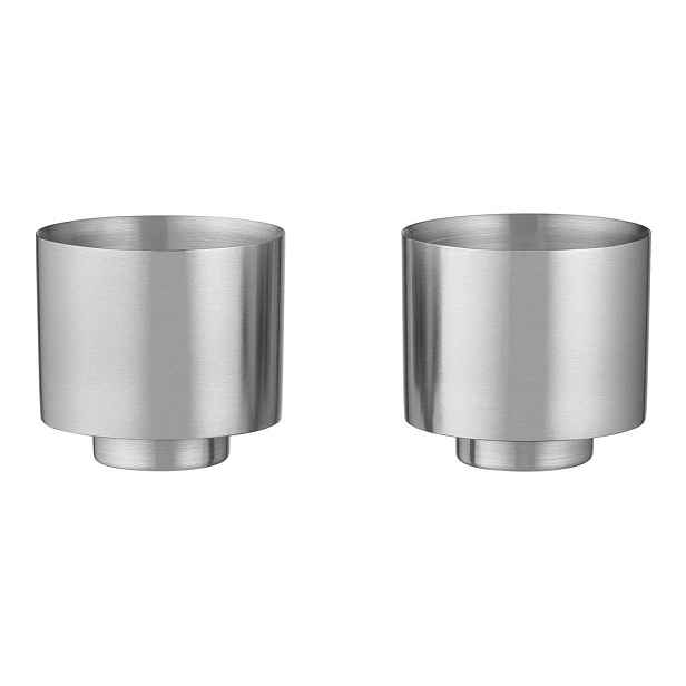 Dvoustěnné šálky v sadě 2 ks z nerezové oceli ve stříbrné barvě Makoto Steel – Blomus