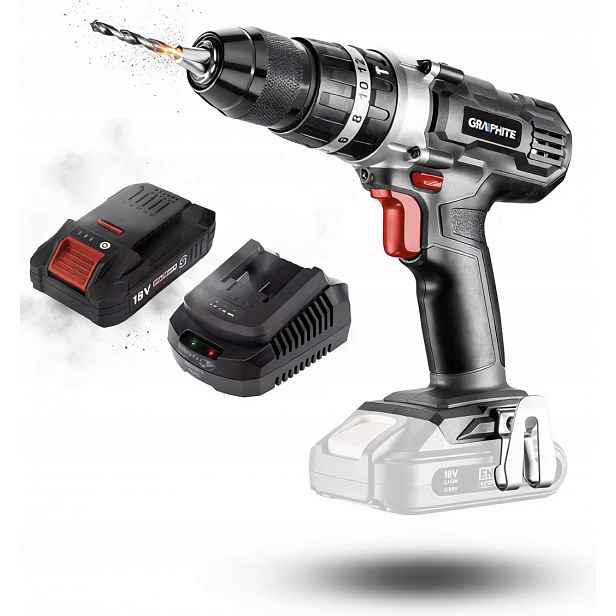 Graphite Aku Vrtačka 58G010 Akumulátor 4AH Udar 18V Energy+ Sada