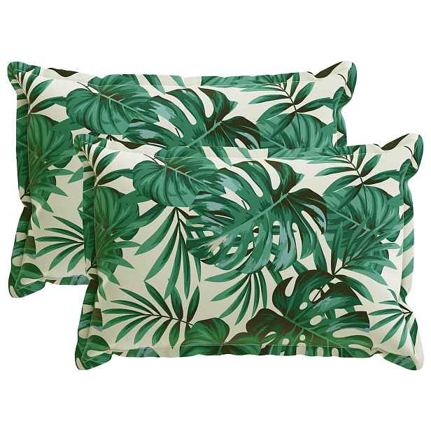 vidaXL Polštář List s polštářem HOUTEN 2 ks Vzor listů Polyester