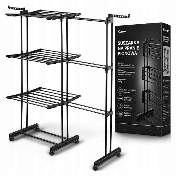 Stojanový Sušák Na Prádlo Skládací, Velký XXL, 60 Kg