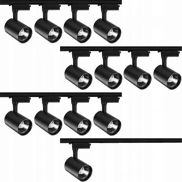13 X Kolejnicový Reflektor Led Svítidlo Systém Kolejnicového Osvětlení Kolejnicový Kabel
