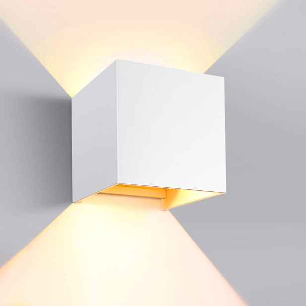 Bílá Nástěnná Led Lampa Moderní Kreativní 20W Teplá bílá