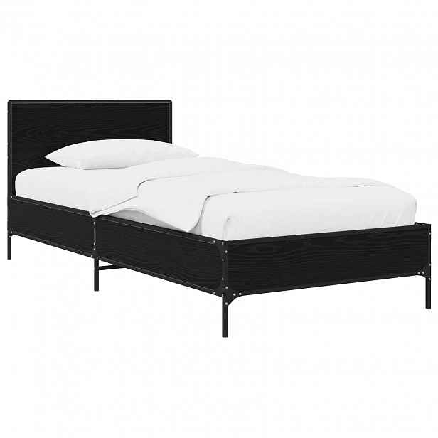 vidaXL Rám postele s čelem Černý dub 80 x 200 cm Kompozitní dřevo