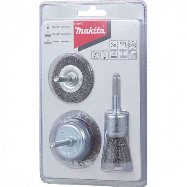 Makita - 3dílná sada brusných kartáčů D-66070