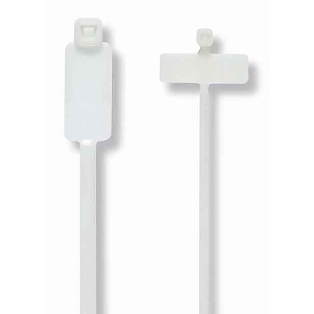 Páska stahovací se štítkem Cimco 100×2,5 mm bílá 100 ks