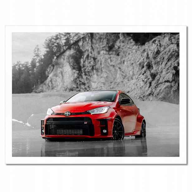 Plakáty v rámu 40x30 Červená Toyota Bw
