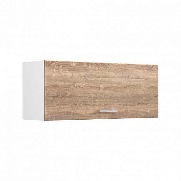 Vicco VĚŠÁK NA STĚNU R-Line, Sonoma/Bílá, 100 cm Plochý