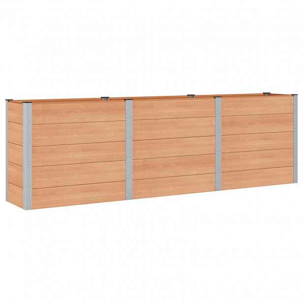 vidaXL Zahradní vyvýšený záhon Hnědá 300 x 50 x 91 cm WPC a hliník