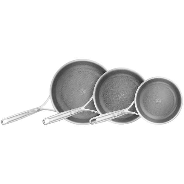 Zwilling Sada 3 nerezových nepřilnavých pánví s hybridním keramickým povrchem Peak, Ø 20, 26 a 28 cm 1034514