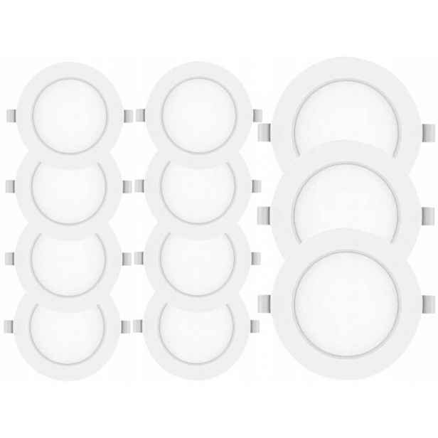 11x Lampa Objímka Zapuštěný panel Slim Led 6W 230V Barva Studená 6500K