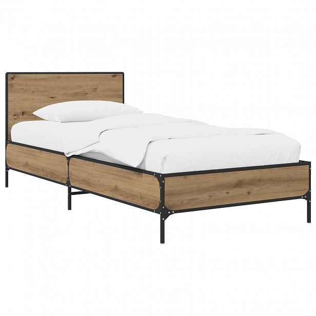 vidaXL Rám postele s čelem Dub artisan 80 x 200 cm Kompozitní dřevo