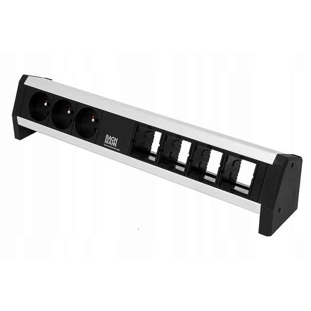 Bachmann Systém Desk 1, 3x zásuvka Cz, 4x volné (902.007)