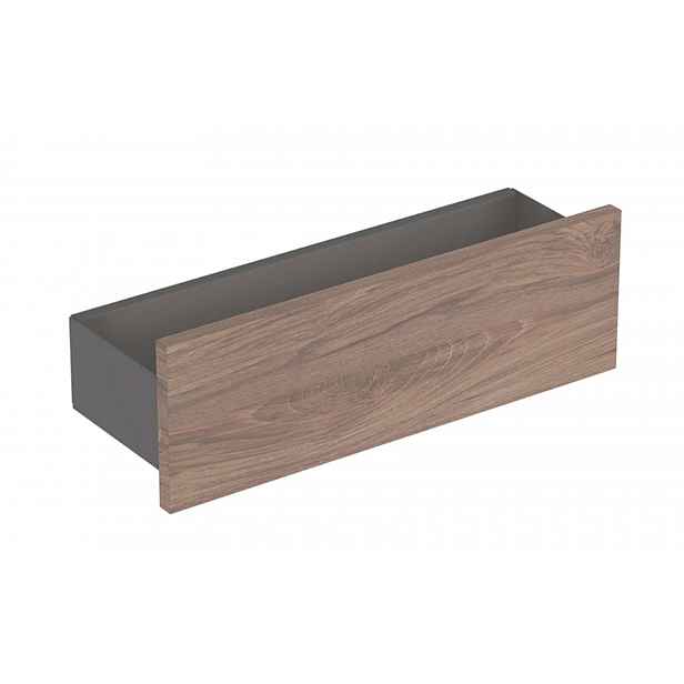 Geberit Smyle Square - Polička 45 cm, lávová/ořech hickory 500.362.JR.1