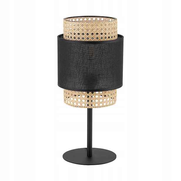 Noční Lampa Boho Černá Béžová Abažur 45 cm Moderní kancelářský stolní dům