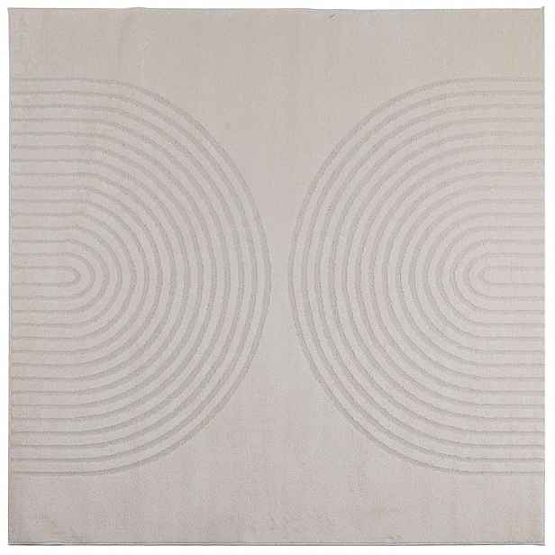 vidaXL Vnitřní koberec GALATI Krémová 120 x 120 cm Polyester