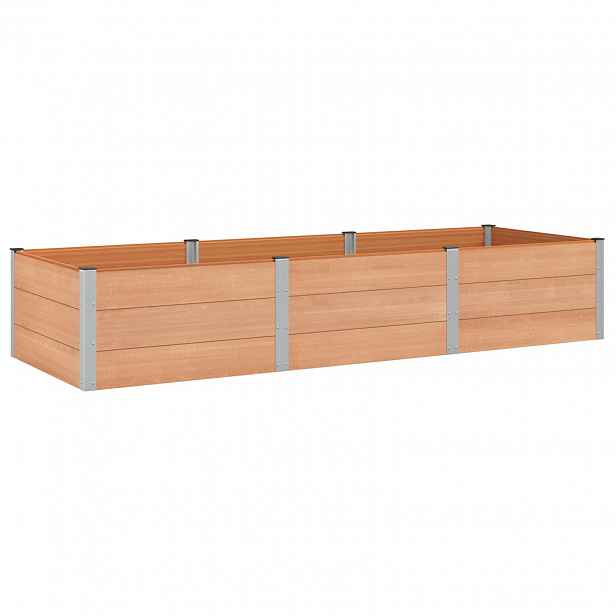 vidaXL Zahradní vyvýšený záhon Hnědá 300 x 100 x 54 cm WPC a hliník