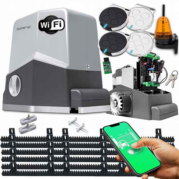 Set Pohon Pro Posuvné Brány lampa pohonu ovladače 600 kg Wifi automat