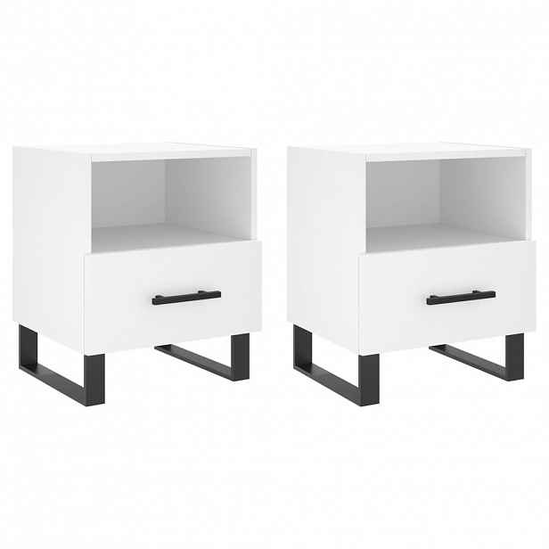 vidaXL Noční stolky 2 ks bílé 40 x 35 x 47,5 cm kompozitní dřevo