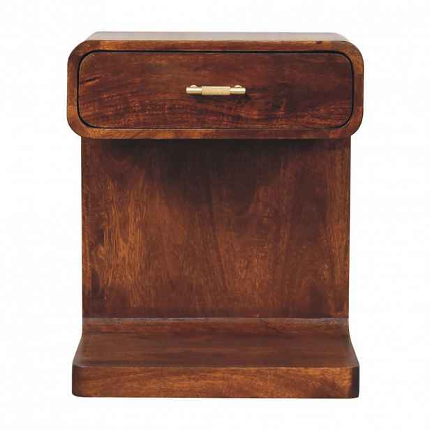 Artisan Furniture KONSOLOVÝ STŮL s povrchem ve stylu kamenného dřeva, 2 zásuvky, 4 otevřené police, světle hnědý