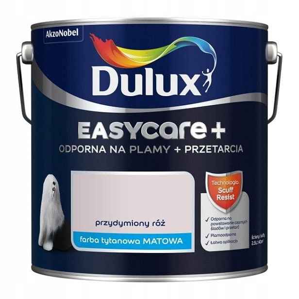 Dulux Barva Latexová Barva Easycare+ 2,5 L, Kouřově Růžová