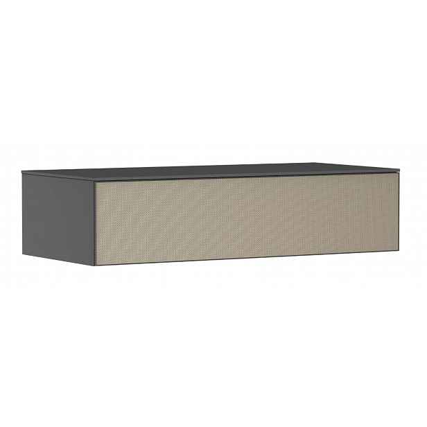 Hansgrohe Xevolos E - Boční skříňka, 29x118x55 cm, 1 zásuvka, matná šedá/strukturovaný bronz 54327390