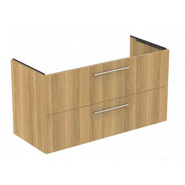 Ideal Standard i.Life B - Umyvadlová skříňka, 63x120x51 cm, 2 zásuvky, pravá, přírodní dub T5587NX