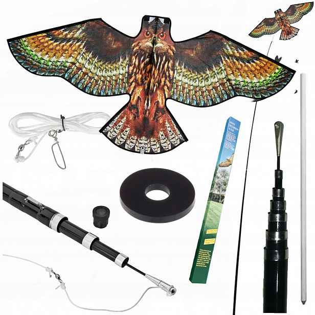 Odpuzovač ptáků Leopax Sova Tyčka 6M Drak Premium Sova 120/67cm