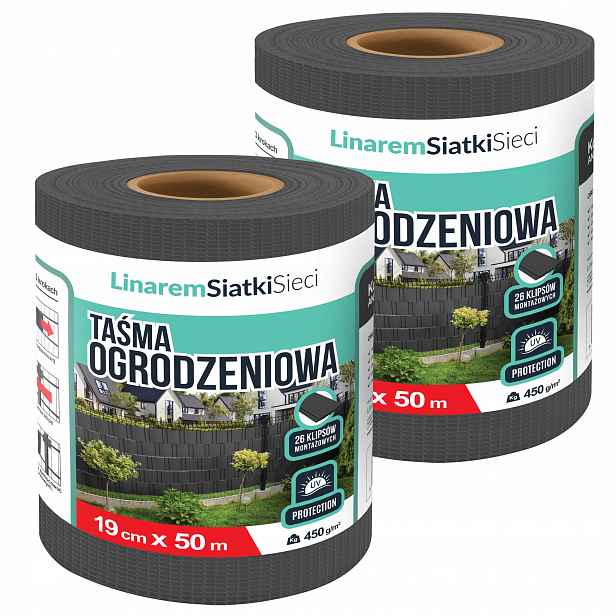 Stínící Panelové Pásy 19x50 m Antracit Kryt Na Uv Ploty Sada 2 ks