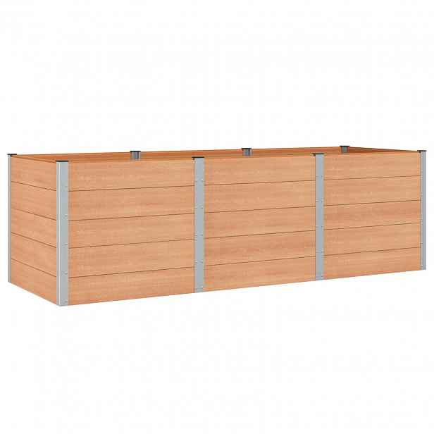 vidaXL Zahradní vyvýšený záhon Hnědá 300 x 100 x 91 cm WPC a hliník