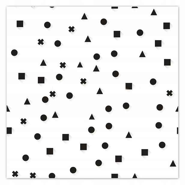 Plakáty 140x140 Černobílá geometrie