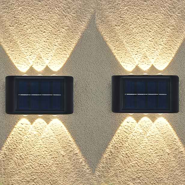 TEMU 2/4 ks 6 ks LED korálky bílé světlo/teplé světlo/solární venkovní nástěnné světlo/solární venkovní osvětlovací lampa/venkovní nástěnné světlo,