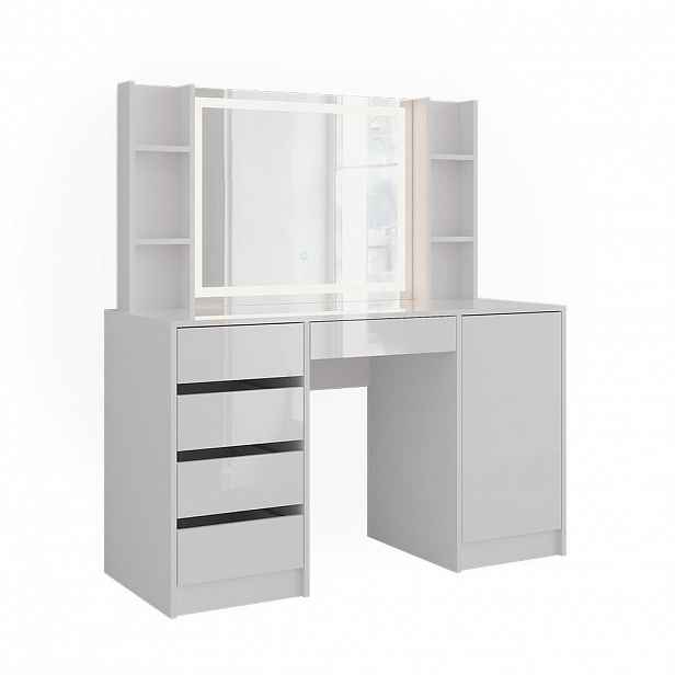 Vicco TOALETNÍ STOLEK Sherry Bílá/bílý vysoký lesk 128.2 cm 4 díly