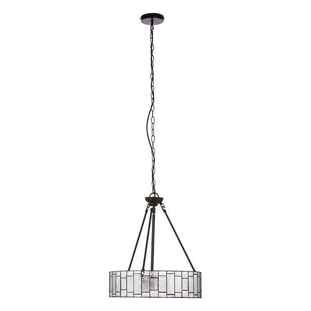 Kovové závěsné svítidlo se skleněným stínidlem ø 46 cm Waldorf – Premier Housewares