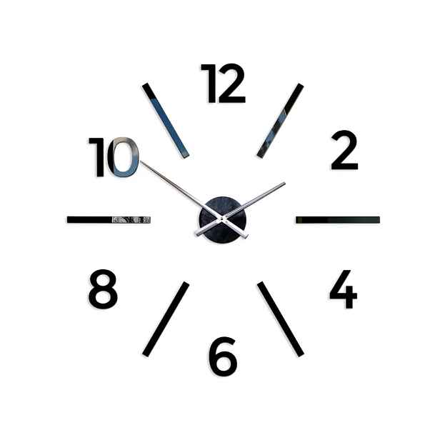 ModernClock 3D nalepovací hodiny Aksel černé
