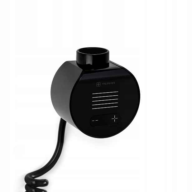 Terma ohřívač Veo Černá přední strana/Černá krytka Wi-fi spirálový kabel zástrčka