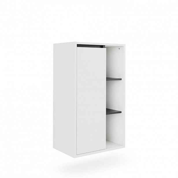 Vicco MIDI SKŘÍŇKA Viola Bílá/šedá 50 x 86 cm s otevřenými policemi